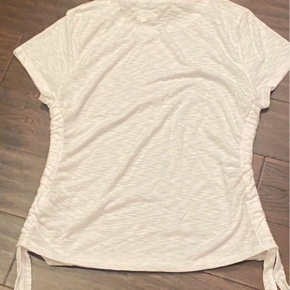 INC-White T shirt sides can be cinched-Size L-NWT - Picture 2 of 3